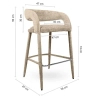 Tkaninowe krzesło IRIS MM001501100351 beżowe do jadalni 47cm