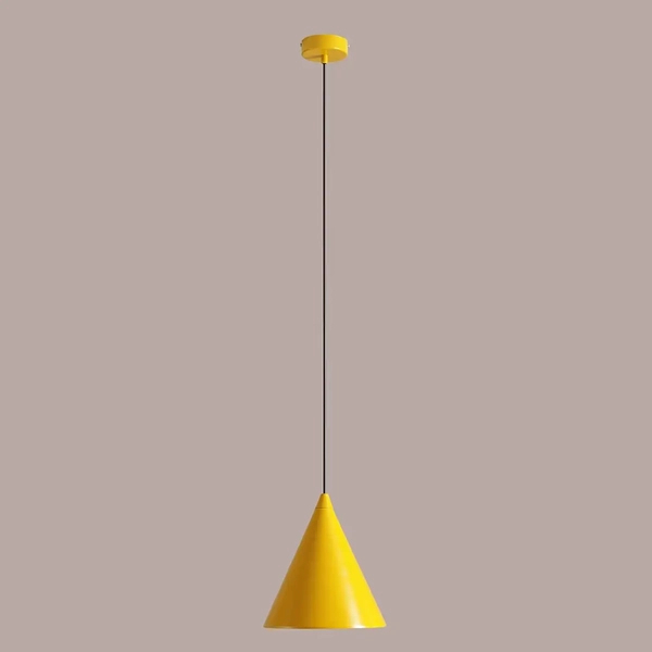 Wisząca lampa salonowa Form 1108G14 Aldex stożkowa z metalu żółta