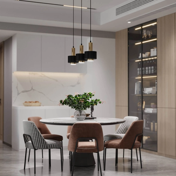 Lampa zwisająca Rif 40714 Sigma do jadalni pojedyncza czarna srebrna