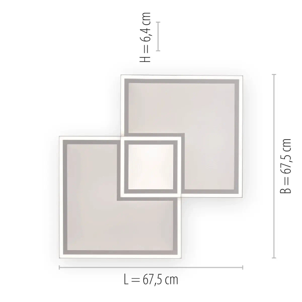 Plafon EDGING biały 14855-16 1xLED 59W 2700-5000K CCT ściemnialny z pilotem