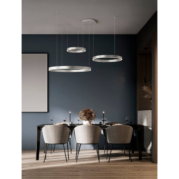 Pierścieniowa lampa wisząca BARI LE44316 LED 181W 3000K srebrna