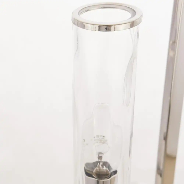 Designerska LAMPA wisząca OXFORD P10069NI Cosmolight metalowa ramka prostokątna nikiel