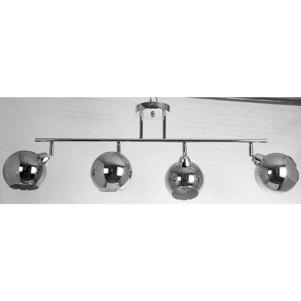 Lampa sufitowa VEN K165-4 szklane klosze molekuły chrom przydymione