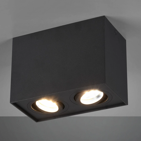 Plafon nasufitowy do gabinetu BISCUIT 613000232 Trio kostka czarny