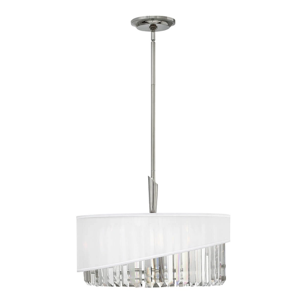 Żyrandol LAMPA wisząca Gigi HK-GIGI-3P Elstead okrągła OPRAWA glamour ZWIS kryształki crystal polerowany nikiel