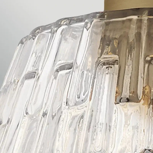Wisząca lampa fasetowana Windsor mosiadz 1xE27 do jadalni nad stół ELS-WINDSOR-P-PNBR
