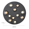 Sufitowa lampa na pilot PURE LINES czarna 6588-15 11xLED 3W 2200-5000K zmienna barwa
