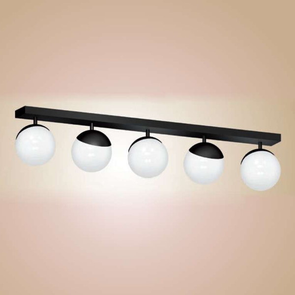 Lampa sufitowa SFERA MLP8859 metalowa na listwie kule balls czarne białe