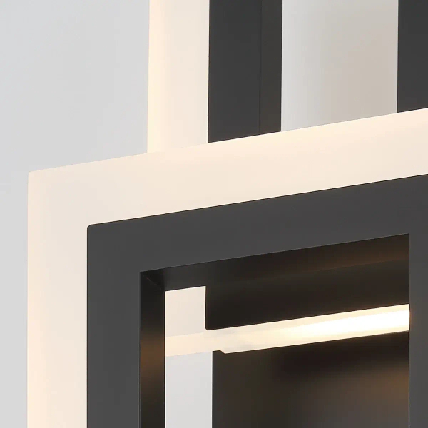 Ścienny kinkiet prostokątny Inizio QN-INIZIO-1W-BK LED 20W 3000K czarny