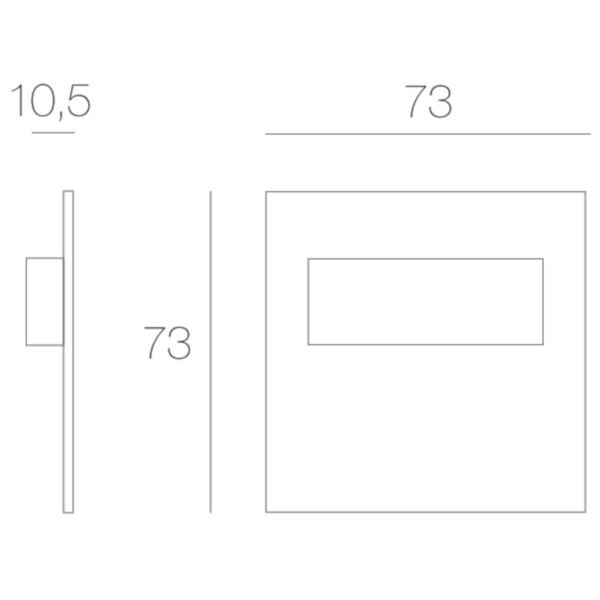 Przyścienna oprawa Tango MS-TAN-D-N-1-PL-00-01 LED 0,8W 4000K IP66 czarna