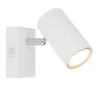 Lampa ścienna ruchoma Robby 57911-1W z włącznikiem biała