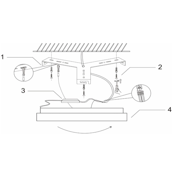 Sufitowa lampa nowoczesna Vidal do salonu LED 38W 2700K czarna