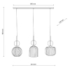Szklana wisząca lampa Sophia Cognac 11042 ryflowana bursztynowa beżowy