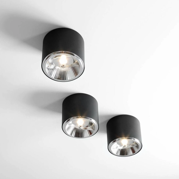 Okrągły downlight BOT 1047PL_G Aldex metalowy plafon czarny