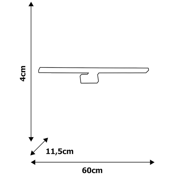 LAMPA ścienna SHINE ML5569 Milagro łazienkowa OPRAWA metalowy kinkiet LED 12W 4000K galeryjka IP44 chrom