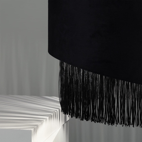 Materiałowa lampa wisząca Fonte ABR-LWAF-E27 Abruzzo aksamit czarny
