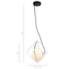 LAMPA wisząca CANTO PEN-5696-1-BKCR Italux szklana OPRAWA kula ZWIS ball klatka chrom czarna biała