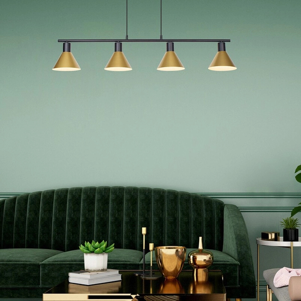 Wisząca lampa nowoczesna Alvaro 3160 do jadalni nad stół czarna złota