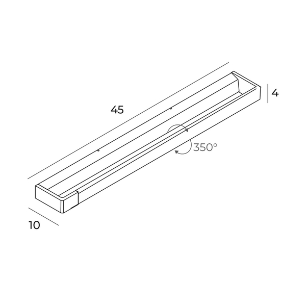 Nowoczesny kinkiet ledowy Flink do sypialni LED 12W 3000K czarny
