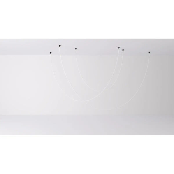 Lampa wisząca wąż ledowy SNAKE MD1021-3 biała czarna metal PVC LED 45W 3000K 3M nad stół