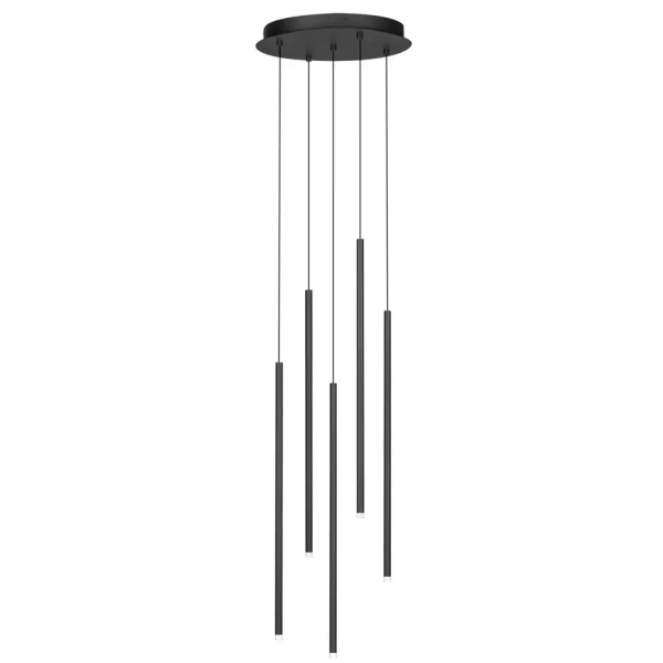 Wisząca lampa sople NOVENCIO LE45463 LED 15W 3000K metalowe czarne