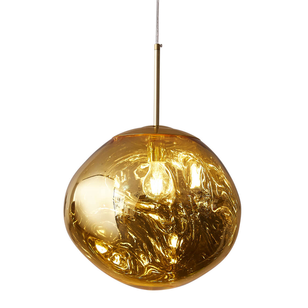 Wisząca połyskująca lampa GLAM MP-1239-280 gold do salonu kula złota