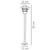 Ogrodowa lampa stojąca Blokhus 25078031 IP54 retro srebrny