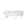 Stylowa sofa Huxley S5126 WHITE Richmond Interiors rustykalna wygodna biała złota