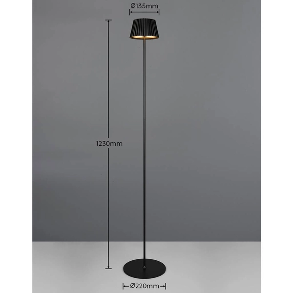 Podłogowa lampa ogrodowa Suarez R47706132 LED 2W 3000K IP44 czarna