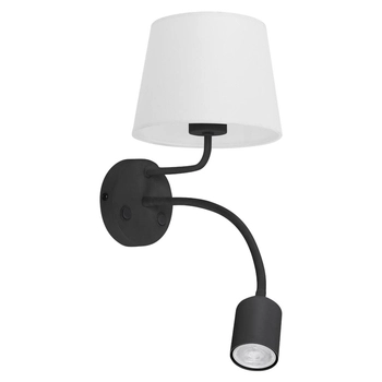 Podwójny kinkiet do czytania tkaninowy Maja 6449 TK Lighting czarny biały