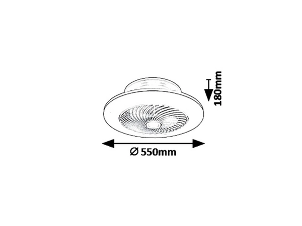 LAMPA sufitowa DALFON 6710 Rabalux metalowa OPRAWA okrągła LED 36W 3000K - 6000K plafoniera wiatrak wentylator biały