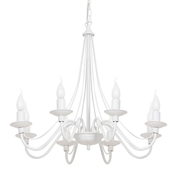 Lampa wisząca Róża 397P Aldex żyrandol na łańcuchu pałacowy biały