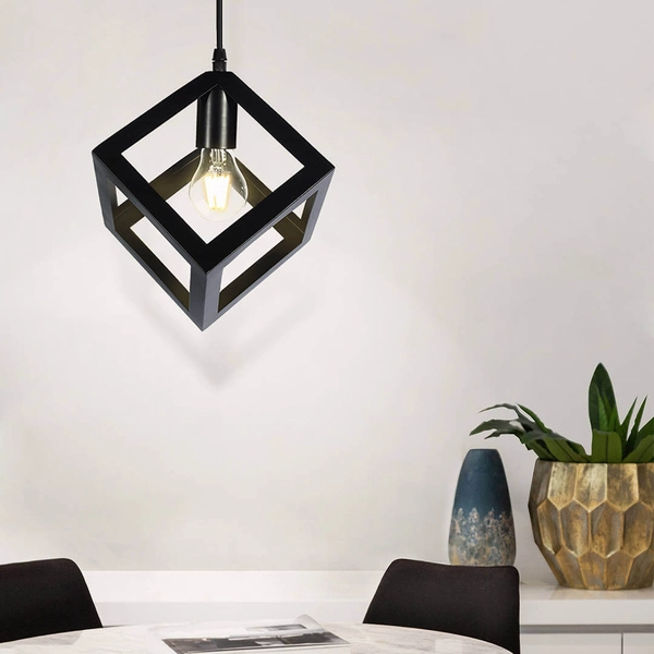 Pojedyncza lampa wisząca Loft 505 Domeno LED metalowa czarna