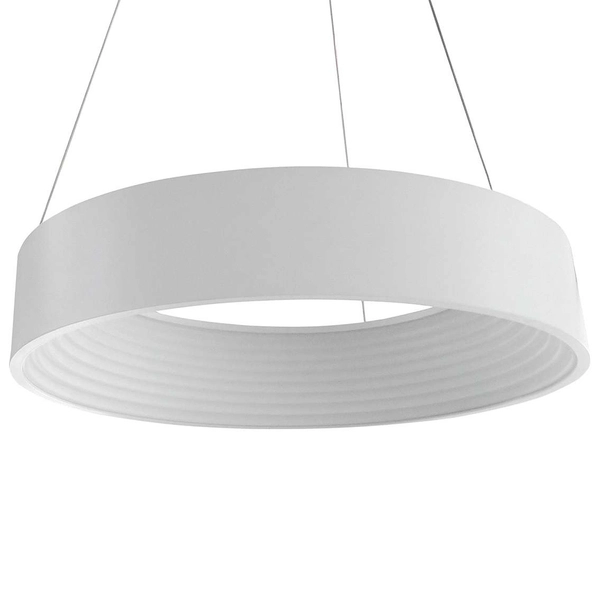LAMPA wisząca MATTIA 3936-832RP-WH-3 Italux okrągła OPRAWA metalowy zwis LED 32W 3000K pierścień ring biały