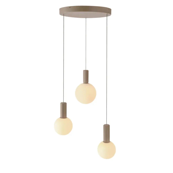 Wisząca lampa kulista TESTA beżowa biała 33-50908 3xG9 potrójna do jadalni