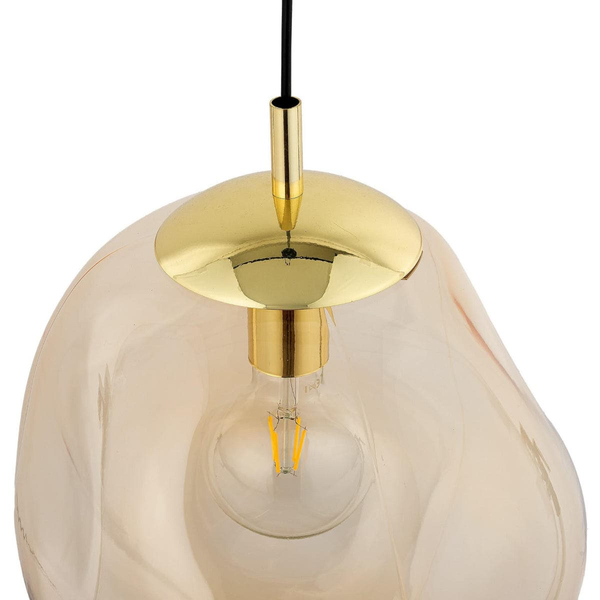 Modernistyczna lampa wisząca Sol 4261 TK Lighting szklana bursztynowa