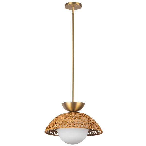 Lampa wisząca kula Perth ALM-PERTH-P-GD do salonu rattan złoty