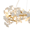 Ceramiczna lampa zwisowa Botanika XY080P-100 liście złota biała