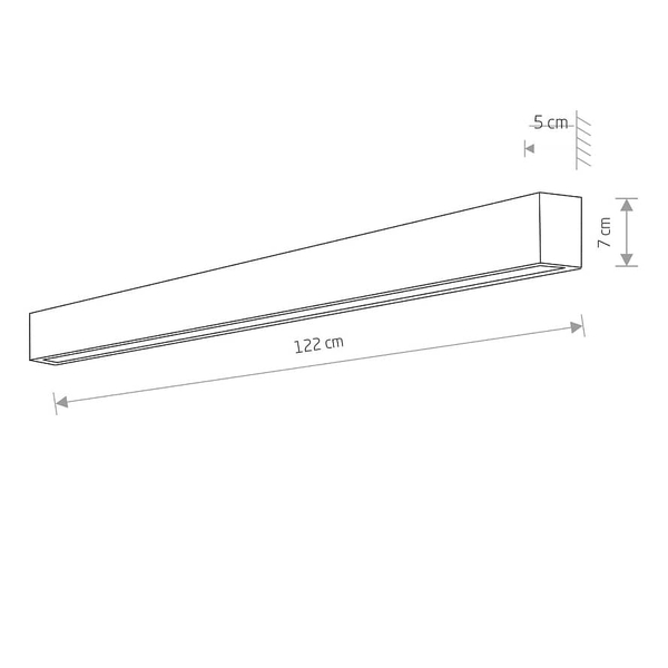 Lampa ścienna podłużna Straight Ceiling 7595 Nowodvorski belka czarna