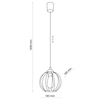 Okrągła lampa wisząca Galaxy 1644 TK Lighting industrialna czarna miedziana