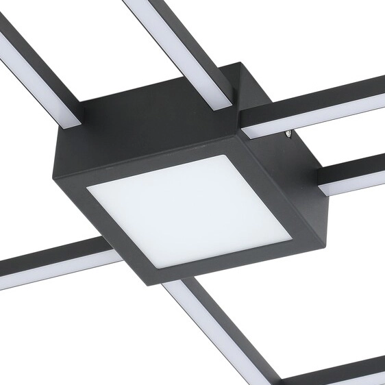 Nowoczesny plafon Thabita 6868 LED 38W 4000K squares salonowy czarny