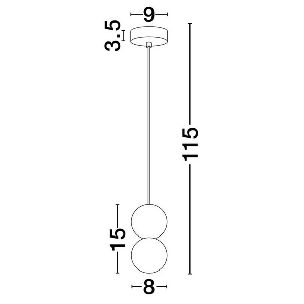 Zwisająca lampa do jadalni IBAGUE LE44661 kule balls biała czerwona
