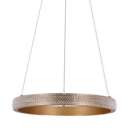 Pierścieniowa lampa wisząca Hashim 31-28457 LED 22W 3000K kryształki złota