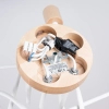 Sufitowa lampa EMBER SL.1475 biała drewniana 5xE27 do salonu