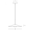 Minimalistyczna ledowa wisząca lampa 22129 LED 12W 3000K spodek biały