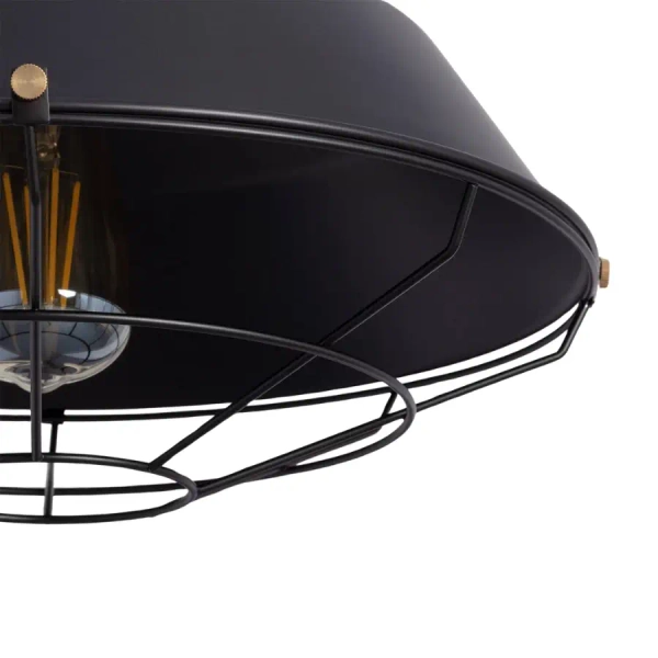 Loftowa wisząca lampa Patrone ABR-RRP-SZ-E27 retro metalowa czarna