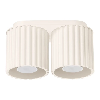 Sufitowa lampa podwójna AURA SL.1790 tubki ryflowane beżowe