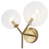 Kinkiet molekułowy LOLLIPOP W0254 Maxlight podwójny szkło mosiężny