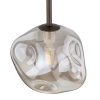 Wisząca lampa glamour Lava 11025 kula do sypialni brązowa bursztynowa