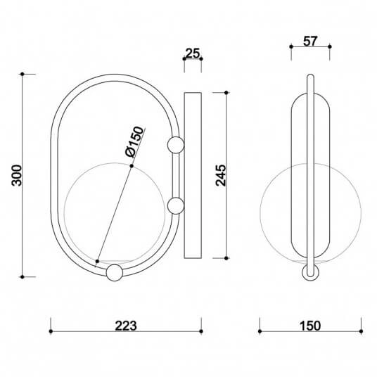Ścienna lampa do łazienki Koban KOD110S0 metalowa szklana IP44 biała